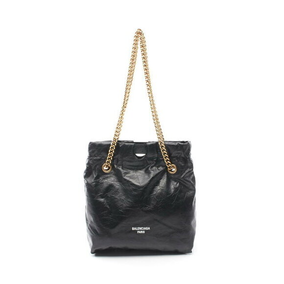 Balenciaga Handbags - Balenciaga Crush Tote Shoulder Bag Leather Black
